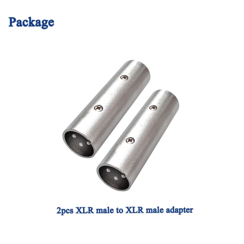 VolutyTek XLR Male to 3-Pin XLR Microphone Adapter Connector Compatible with 2 Recorder Mixing Consoles