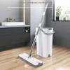 Self-Wringing Flat Mop With Bucket - Dry Wet Clean For Home Floors Kitchen Bathroom Durable Plastic Christmas Cleaning