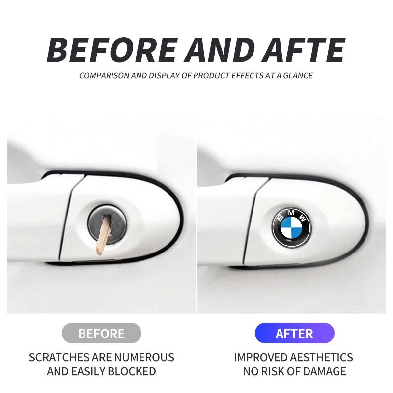 Car Door Lock Keyhole Protection Sticker Door Lock Hole Cover Stickers for BMW E46 E60 E39 F25 F35 F20 X1 X2 X3 X4 X5 X6 X7 CVA8