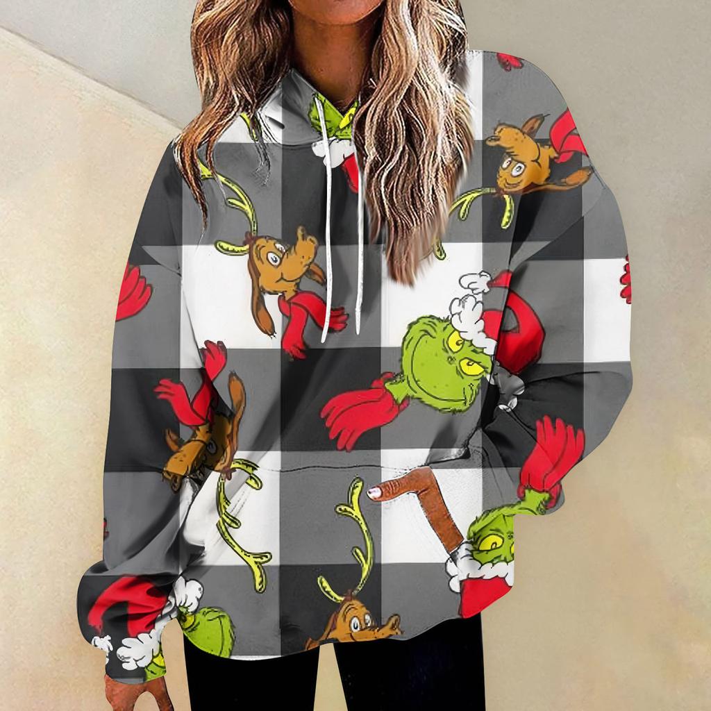 Women's Fashion Daily Versatile Casual Crewneck Sweatshirts Graphic Daily Long Sleeve Gradient Patchwork Printed Top Sweatshirts