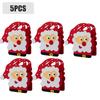 1-20PCS 2025 Christmas Gift Bag Creative Felt Cloth Children Candy Gift Bag Christmas Eve Handheld Portable Apple Bag