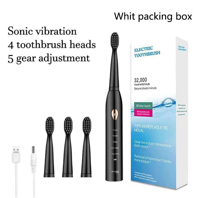 Electric Toothbrush For Rechargeable Tooth Brushes Washable Electronic Whitening Teeth Brush Timer Brush Whit Replace Clean Head
