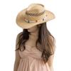 Lightweight Sun Protective Cowboy Hat Hollowed Cowgirl Hat Summer Beach Sun Hat Y08E