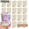 WTEMPO Transparent Mini Gift Boxes with Flip-Top Lids Plastic Circular Containers Boxes Festive Packaging Boxes for Storing and Gifting Delicate Items