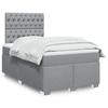 Vidaxl Letto Continentale Con Materasso, Grigio Chiaro, Tessuto 120X200 Cm