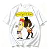 Funny Beavis And Butthead Rock Band Print Tshirt Sweet Butt Cartoon Guitar Singer Graphic Short Sleeve Casual Otaku Tee
