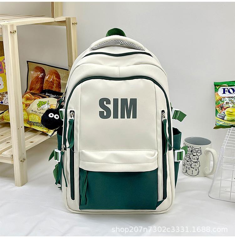 Schoolbag men's schoolbag ins versatile niche college students high school students high value backpack junior high school students large capacity 