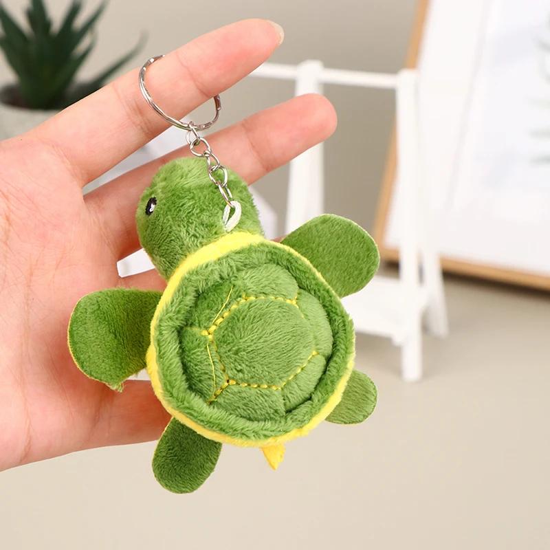 1 Pièce 10CM Mignonne Tortue Poupée Peluche Poupée Dessin Animé Doux Peluche Jouet Porte-clés Sac Pendentif Cadeau Enfant