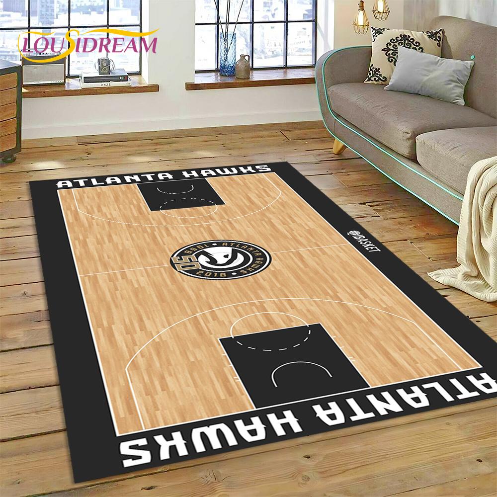 3D America Basketball Court Team Customized Rug Carpet for Living Room Bedroom Decor,Non-slip Decoration for Sofa Doormat Gift