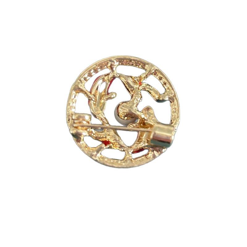 Double Carp Playing with Pearls Women's High-Class Fashion Accessories - Belts with Waist Closure - Premium Brooches and Pins