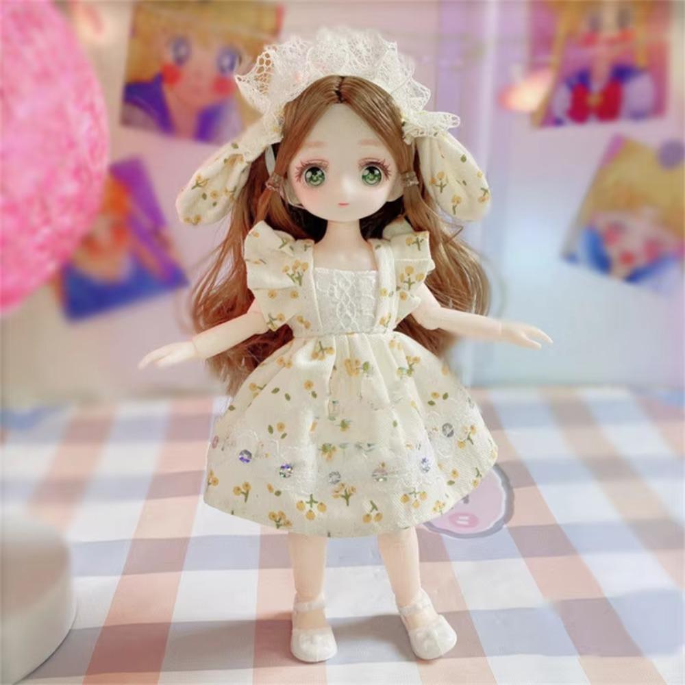 With Clothes Simulated Eye Hinge Doll 3D Eyes Removable Joints Doll BJD Doll with Clothes  Kids Toy