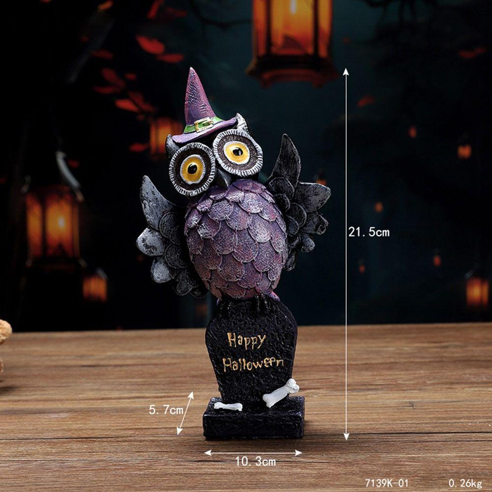 Ständer Tierfigur Eule Ornament Halloween Kerzenhalter Tischdekorationen