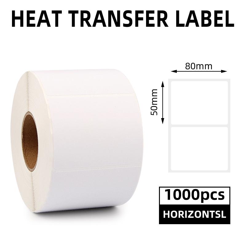 LTLL Customized Thermal Label Rolls 80x50mm White Coated Copperplate Paper Strong Adhesive Thermal Transfer Promotion Free (White,1000Sheets/Roll&80X50mm(1000Sheets/Roll)) белый