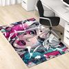 1pc Office Carpet Chair Mats Cyberpunk Anime Girl Perfect for Decorating Office Chairs, Living Rooms, Or Bedrooms,Polyester Carpet