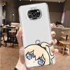 Custodia Cover per Xiaomi Poco X3 NFC X3 Pro M3 F3 Redmi 9 10 10C 9A 9C K40 Pro F1 9C Note 9S Silicone Carina Q Genshin Impact Capa