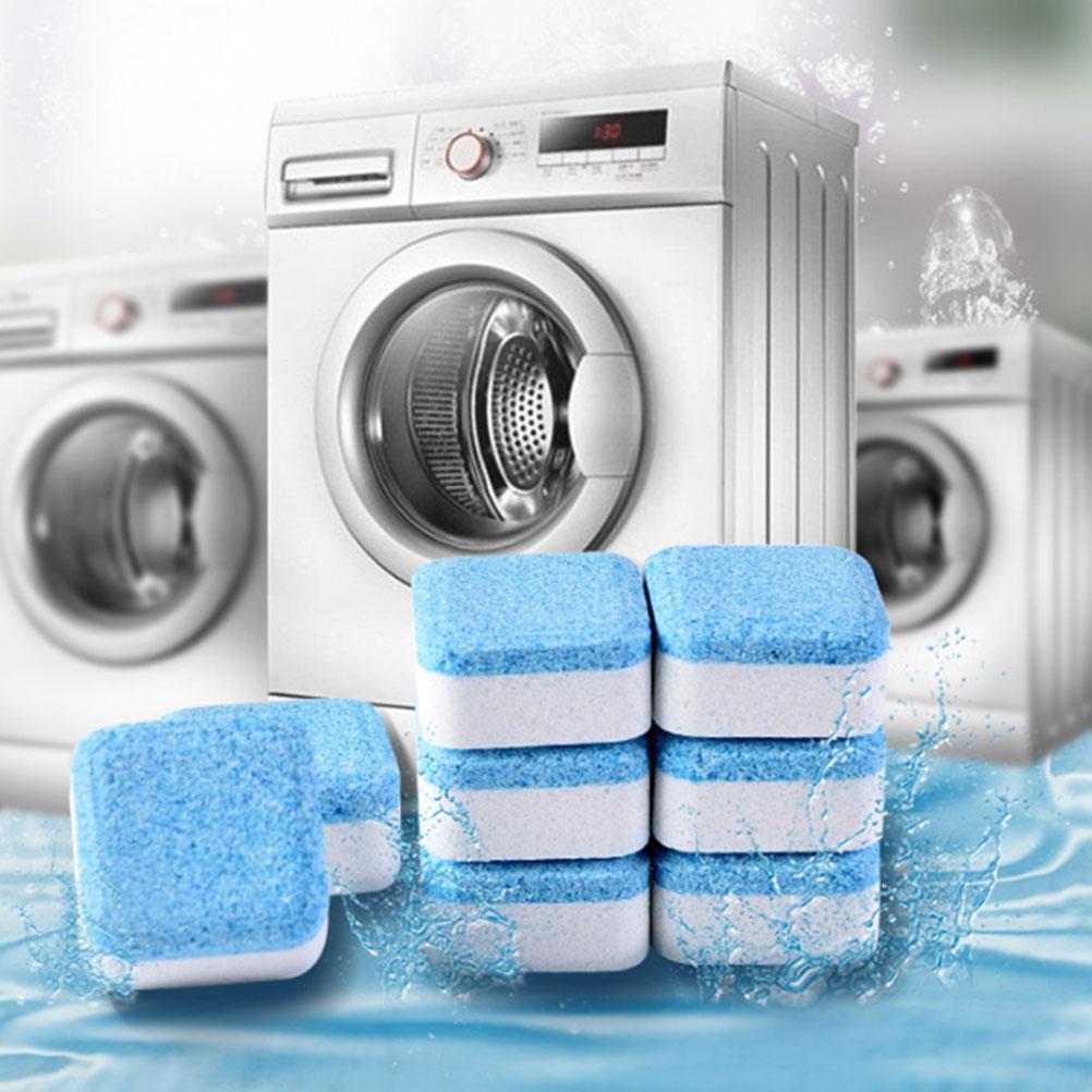 12pcs Washing Machine Cleaning Effervescent Cleaner Laundry Deep Cleaning Remove Odor Decontamination Tablets Household Cleaning