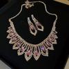 Elegant Rhinestone Inlaid Square Clavicle Necklace Set - Stylish, High-End Design for Women