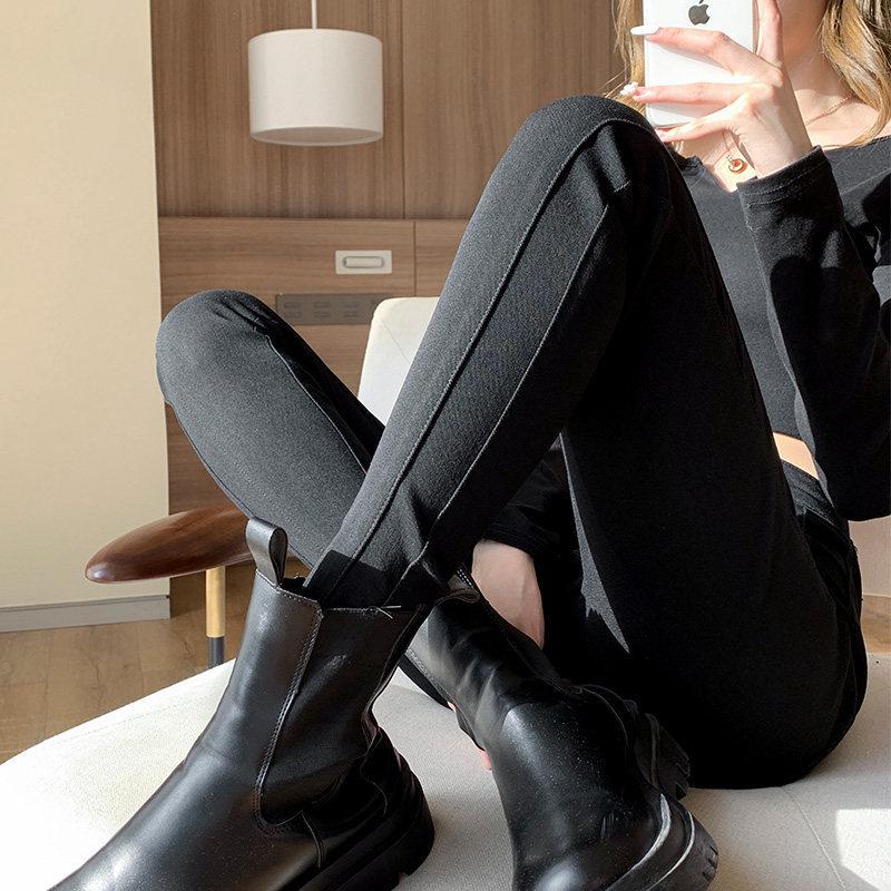 

Women s Fleece-Lined High-Waisted Leggings, Plus Size, Elastic, Slim-Fit, Anti-Sag, Tapered for Autumn/Winter Wear One Size [80-110 jin]