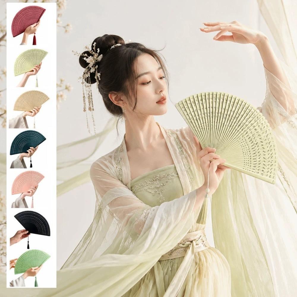 Portable Retro Hand Fan Antique Women's Folding Fan Creative Classical Folding Fan Dance Props