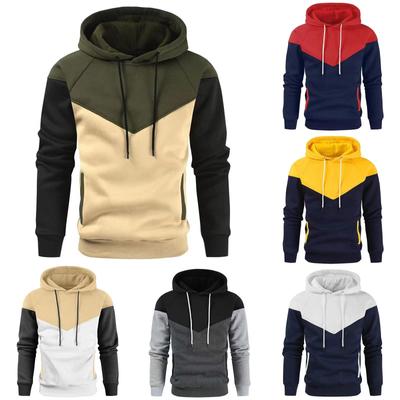 Sudadera con capucha de marca de retazos para hombre, ropa informal holgada, ropa de calle, jersey deportivo de moda para hombre, prendas de vestir exteriores