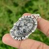 Daughters Day Sale 925 Silver Pinolith Jasper Stone Engagement Pendant Jewelry