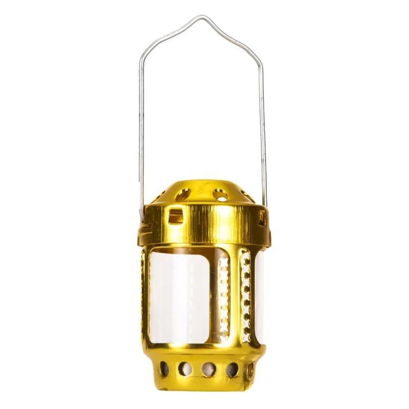 New Golden Camping Hanging Candles Night Fishing Tea Wax Lantern Fishing Lamp Aluminum Alloy Atmosphere Small Horse Lantern