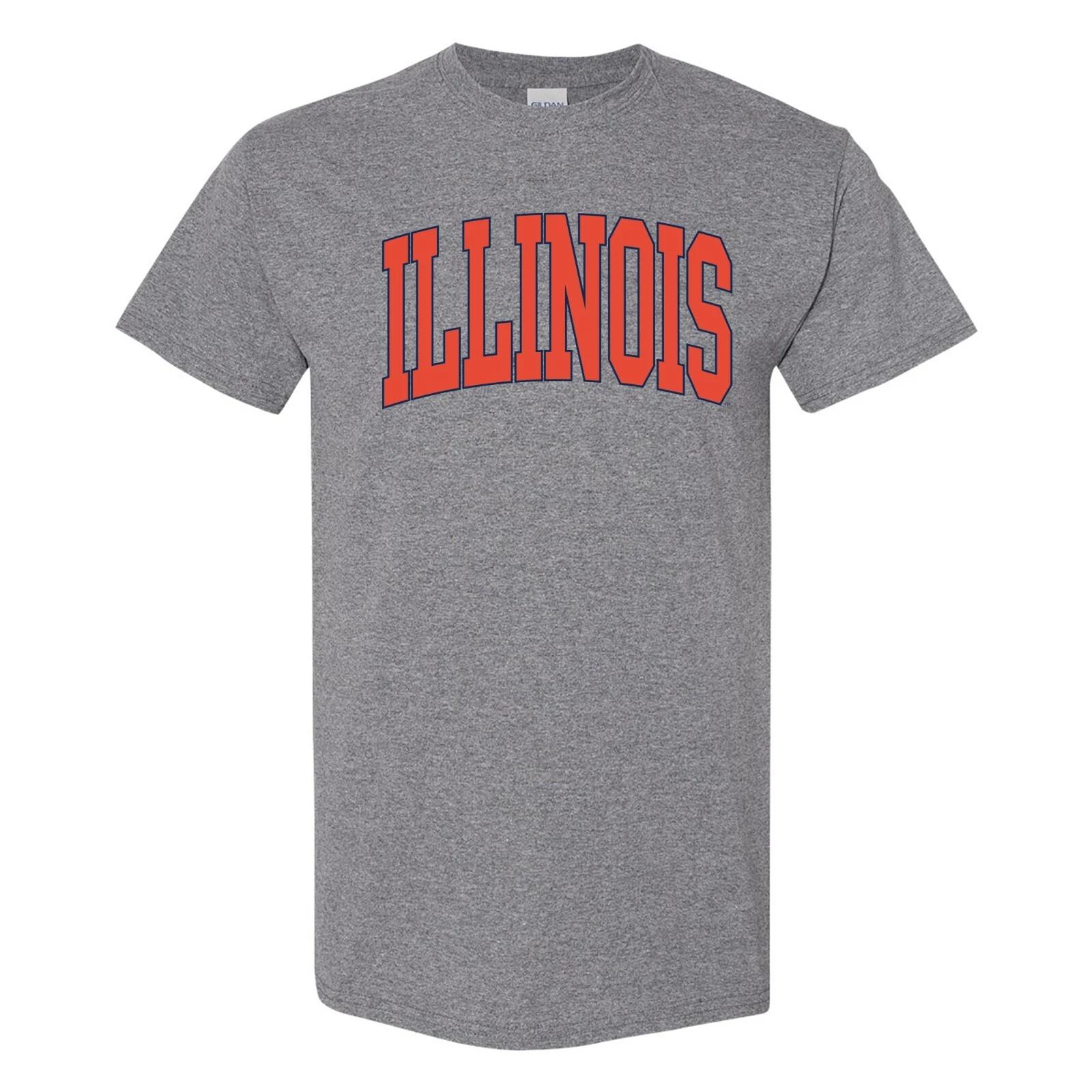 Illinois Fighting Illini Mega Arch - NCAA University Short Sleeve T-Shirt M