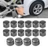 17mm Wheel Screw Cover Caps Set of 20 (16 Protectors + 4 Security-Style Locks) - Gray Replacement for Missing Lug Nut Covers, Fits Compatible Wheels,