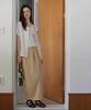 Button Banding Midi Skirt (Butter)
