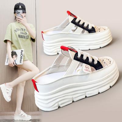 Bequeme, stilvolle Schuhe, atmungsaktive Damenschuhe, Sommer 2025, ausgehöhlt, dicke Sohle, höhenverstellbar, Freizeitschuhe, modische Damensandalen