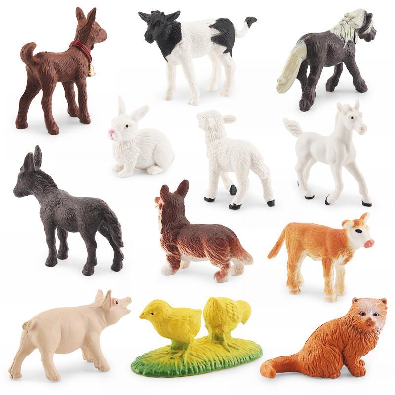 Realistic Pvc Farm Animal Model Set With Cats Dogs Pigs Goats And More For Playtime Fun