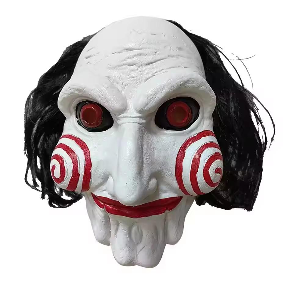 Horror Demon Jigsaw Saw Mask Cosplay Saw X Scary Killers Latex Helmet Party Costume Masks Adult One Size