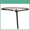 Thin Leather Belt For Women With Knot Detail And Metal Clasp For Everyday Casual Fashion