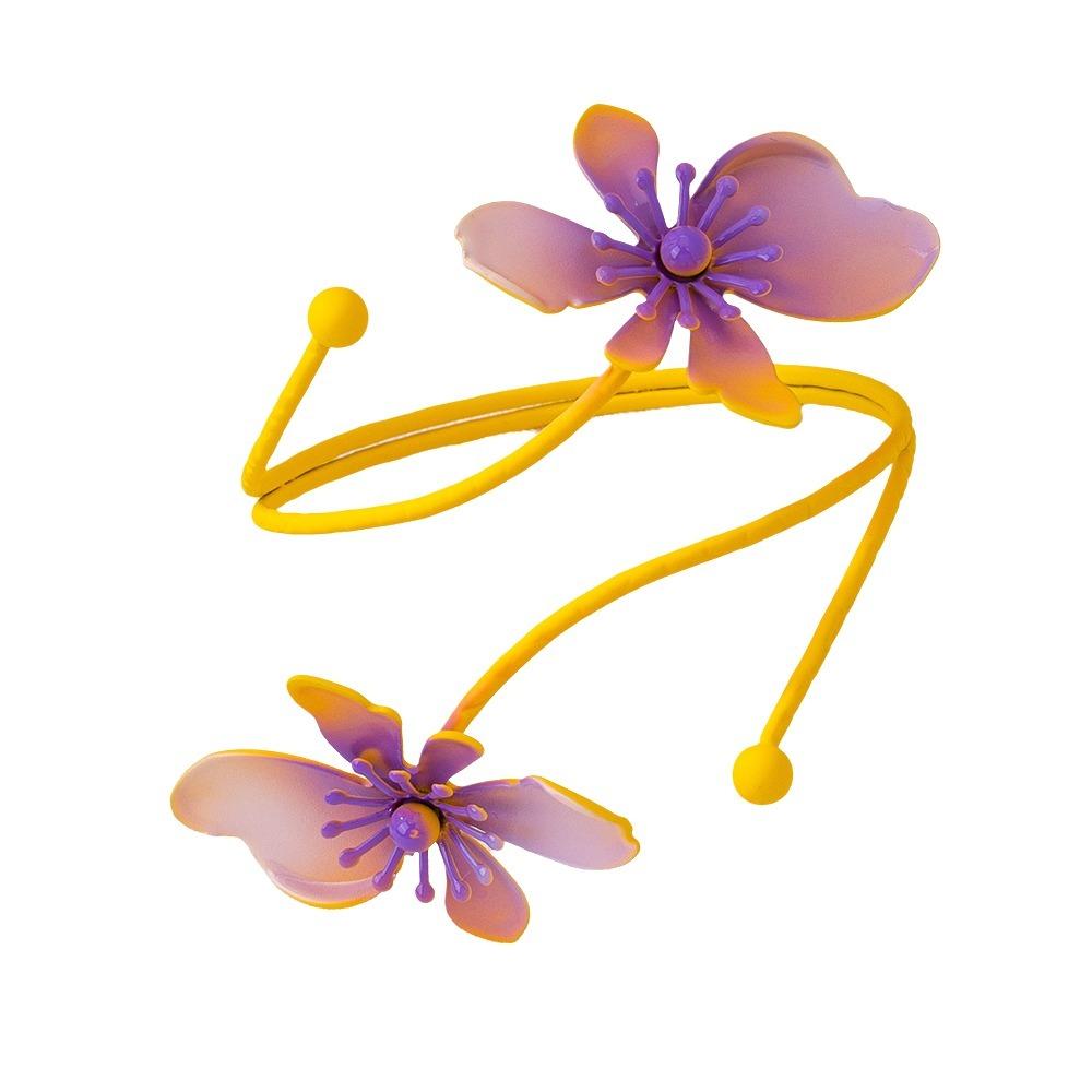 Openable Floral Armlet Colorful Metal Upper Arm Bracelet Boho Flower Arm Cuff  Beach