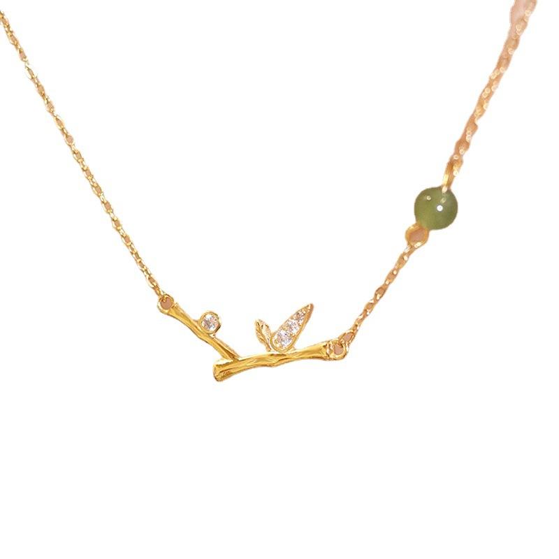 Ожерелье из стерлингового серебра S925 мечтательное ожерелье с единорогом из лунного камня, холодный ветер, богиня, веер, полный бриллиант, луна, звездное небо, кулон, цепочка на ключицу