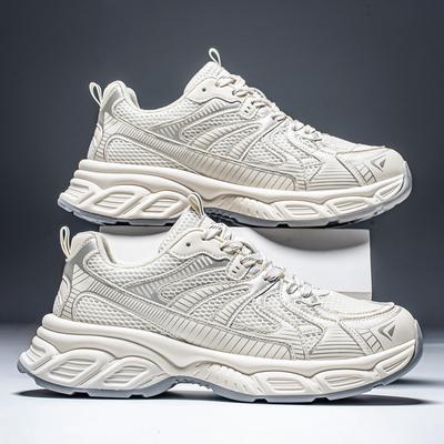 Hongkong-Stil Schuhe Sommer atmungsaktives Netz Jugend dicke Sohle höhenverstellbar Sport Nische Freizeit Senior Papa Schuhe
