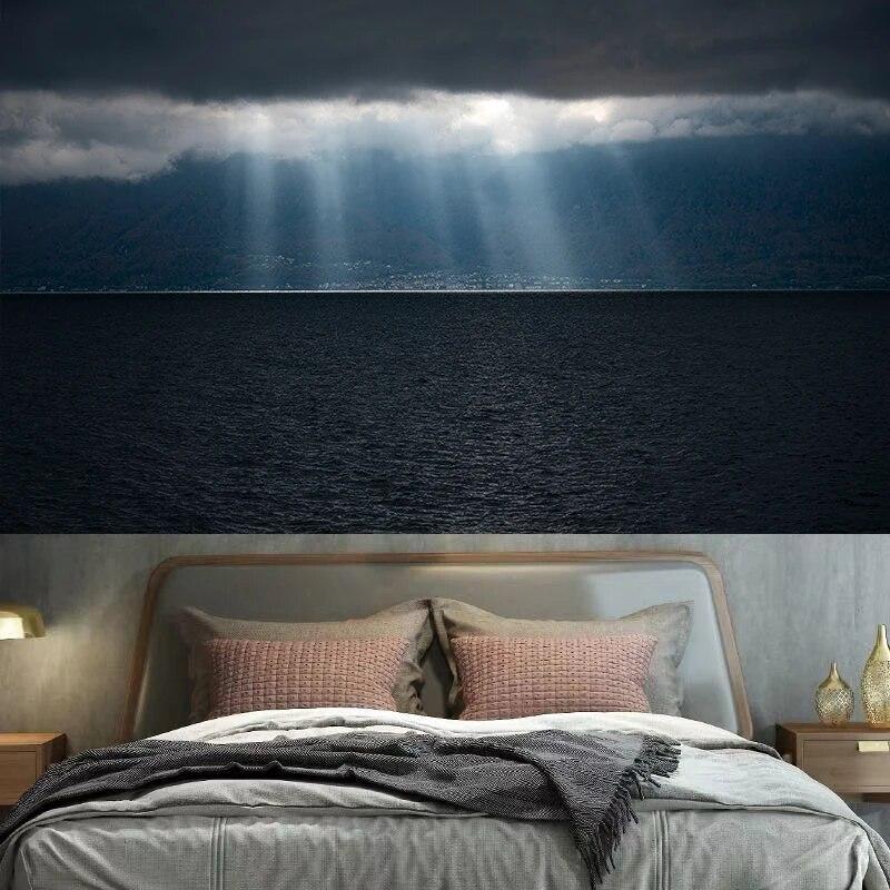 Sunset Peak Natural Landscape Tapestry Wall Hanging Bedroom Dormitory Room  Decoration Background Cloth Home