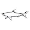 1~4PCS Universal Metal Car Styling Sticker Hollow Fish Shark Emblem Badge Decals Automobiles Motorcycle Computer Fuel