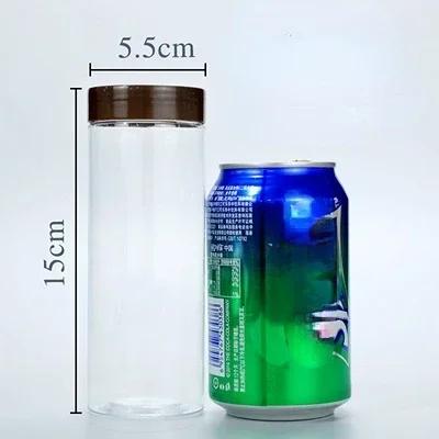 11pcs Food Storage Jars With Coffee Lid Clear Candy Cookie Sealed Cans Empty Plastic Grain Tank Transparent  Kitchen Container