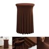 60/70/80cm Cocktail Table Skirts Stretch Spandex Fitted Tablecloths Wrinkle-Resistant Washable for Weddings Parties Banquets