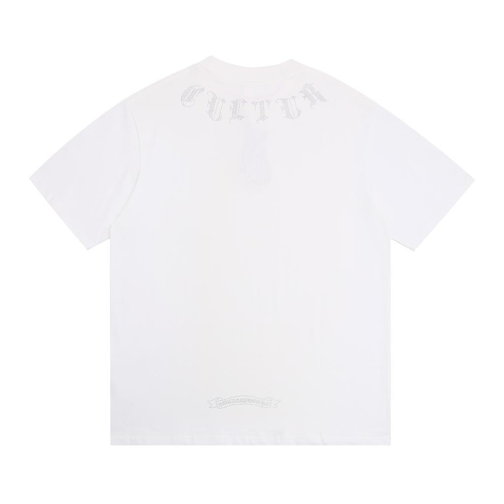 1958 CHROME HEARTS 2025 Summer New High Quality Cotton Round Neck Loose Large Size Men's and Women's T-shirt Couple T-shirt