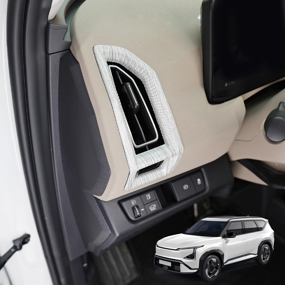 For Kia EV5 2024 2025 Car Tuning Carbon Fiber Front Both Side Vent Cover Trim Car Interior Accessories LHD