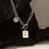 Korean Fashion Letter Necklace INS Retro Metal Silver Pendant Charm Clavicle Chain Women Jewelry Accessories