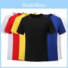 Solid Color Men Women Plain T Shirts With Airy Cotton Fabric And Short Sleeves