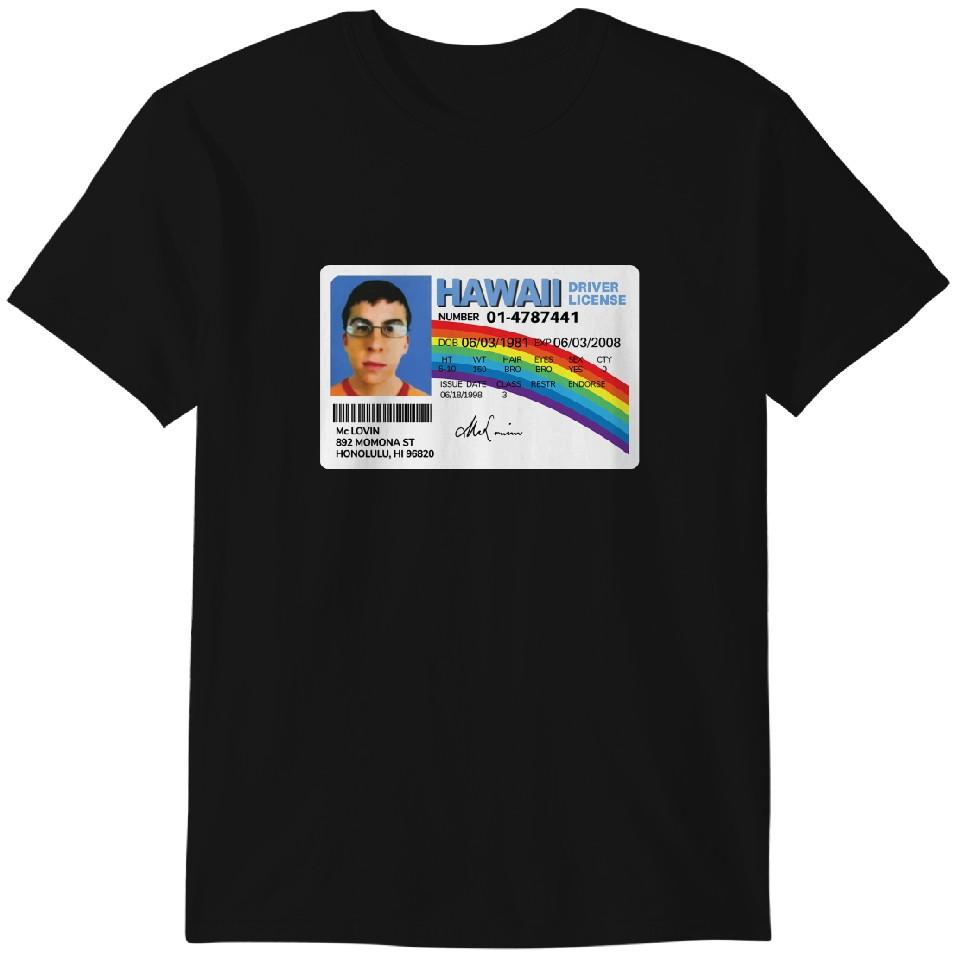 

Driver Licence of McLovin from Superbad T-Shirt, Funny Comedy Movie Fan Shirt Classic T-shirt L