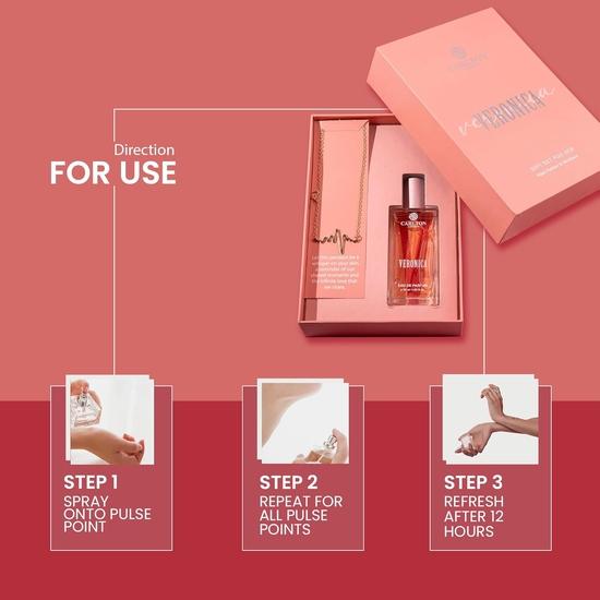 Carlton London Women Set Cadou Veronica Edp 50Ml + Colier I Pentru Toate Ocaziile Speciale | Constă bijuterii, lichid de parfum de mosc