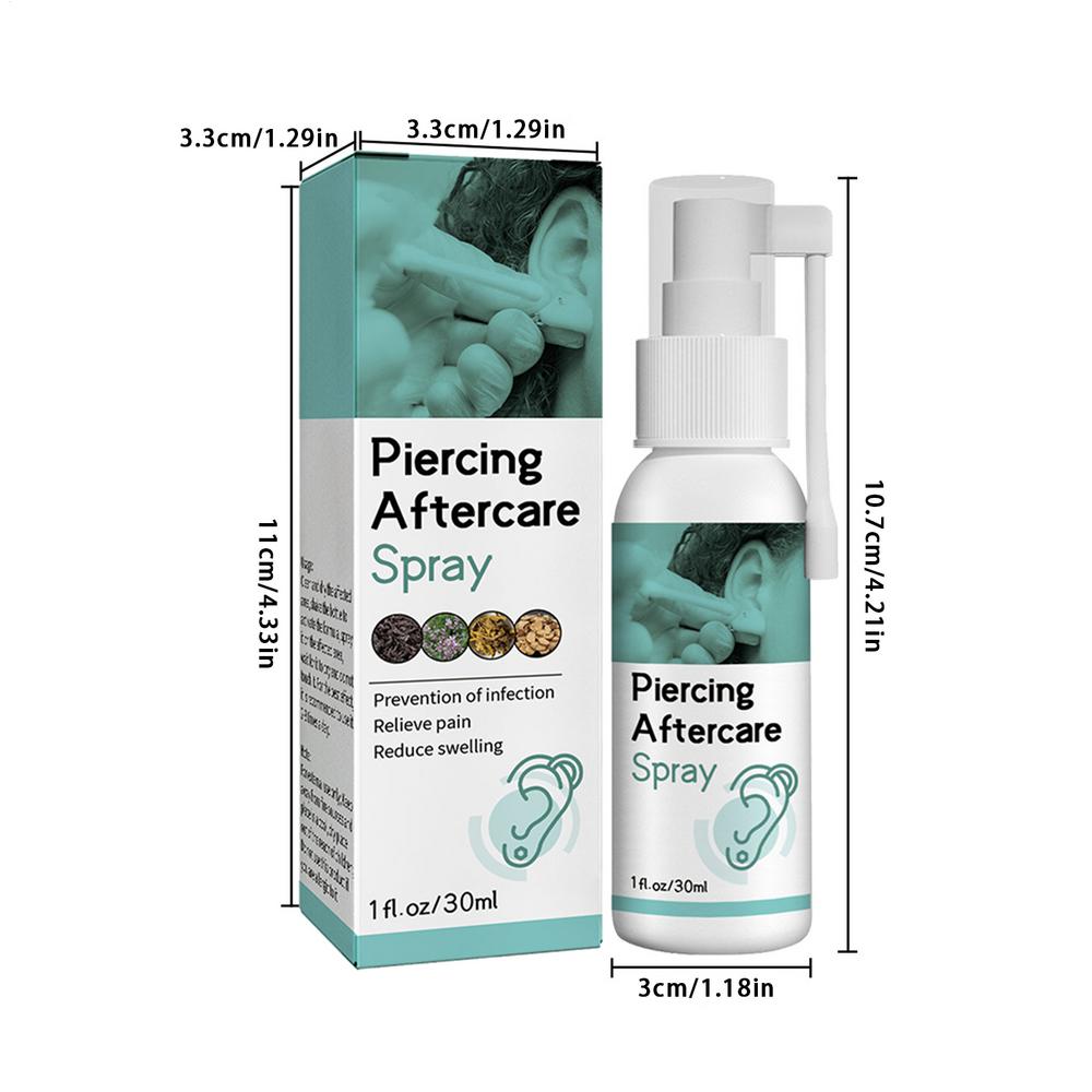 

30ml After Piercing Spray Pierced Ears Soothing Solution Gentle Piercing Aftercare Cleaner Fluid For Home Beauty Salon Travel