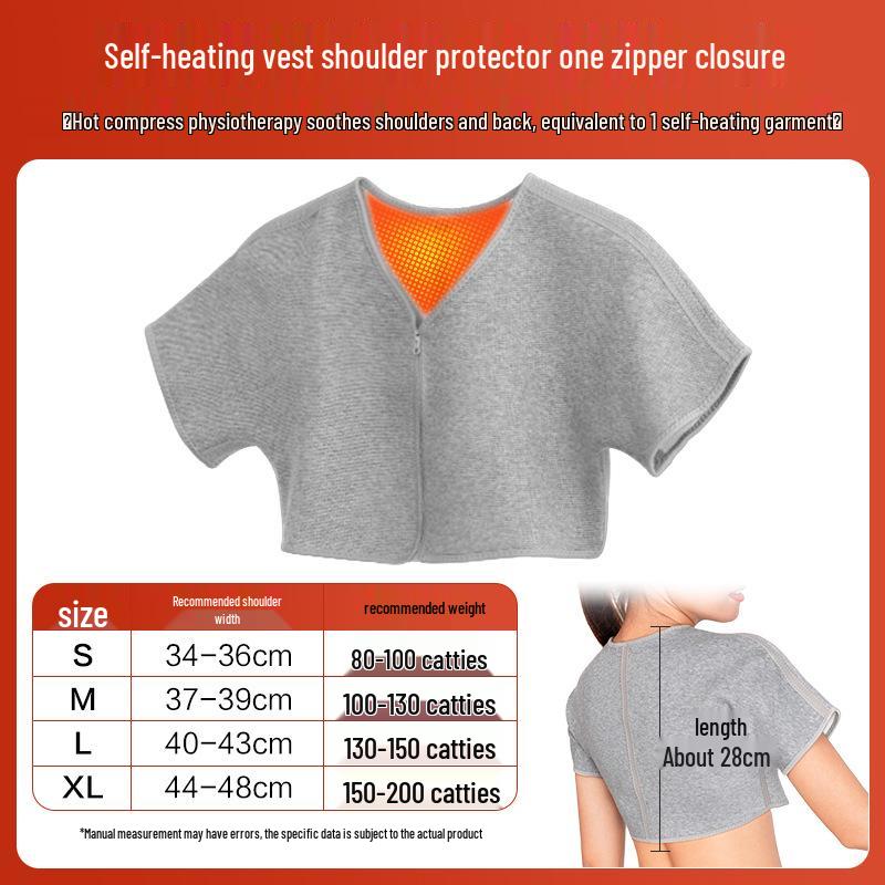 Damski ciepły ochraniacz kręgosłupa szyjnego i ramion - kamizelka bez rękawów z ochroną przed zimnem i gorącym kompresem