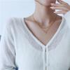 Women's Korean-Style Titanium Steel Double-Layer Diamond Necklace - Fashionable Clavicle Chain
