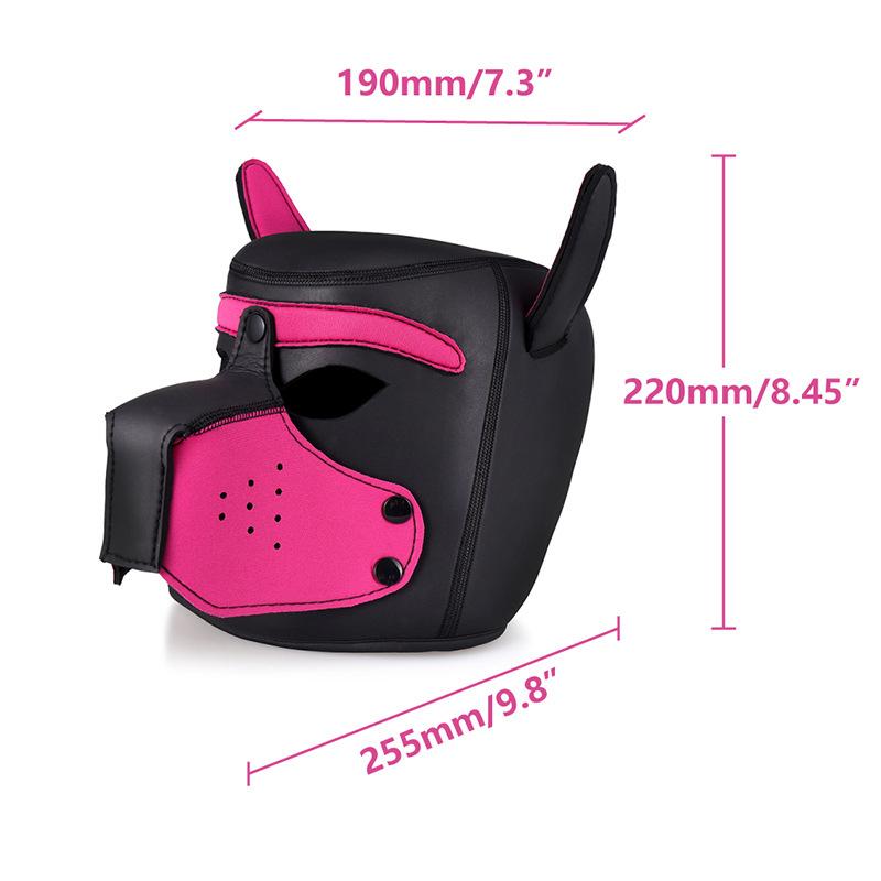 Kvinner Halloween Carnival Mask Sexy Voksen Cosplay Rollespill Hund helhodemaske Myk polstret lateksgummi valpemaske for ansikt